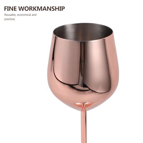 Copa de champán de acero inoxidable rojo de 530ml para eventos 4