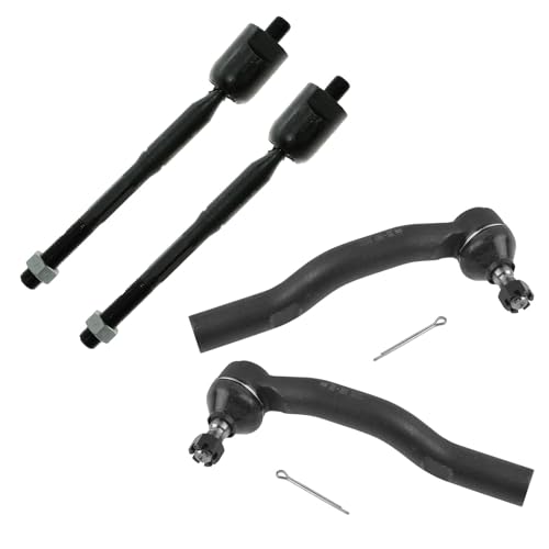 TRQ Front Inner and Outer Tie Rod Set 4 Piece