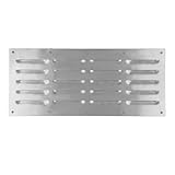 Lüftungsblende aus Edelstahl, 16,5 x 38 cm, für gemauerte Feuerstelle oder Outdoor-Küchengrill, wetterfest, rostbeständig, Lüftungsabdeckung für Kamin und Grillinstallation, Silber