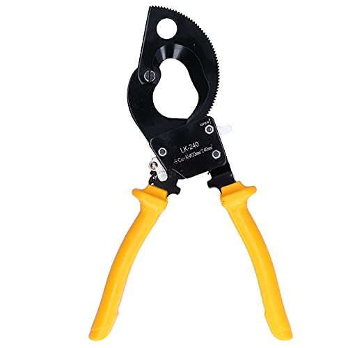 LK 240 Cable Cutter, High Carbon Steel, Ratchet Scissors Gear, PC Plastic Handle, 240mm² Cutting Capacity, Wire Cutting Tool