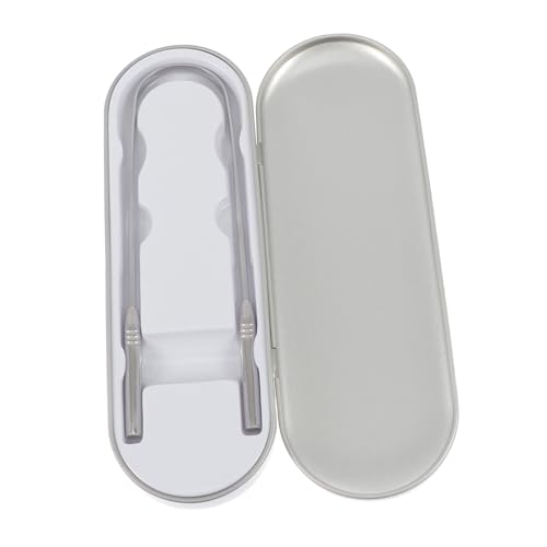 WOFASHPURET U Shape Stainless Steel Tongue Scraping Tool with Box Mouth Cleaning Device for Fresh Breath and Oral Compact Design for Travel and Home Use