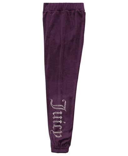 Image of Juicy Couture Girls' Pull-On Plush Velour Jogger, Ribbed Waist & Cuffs