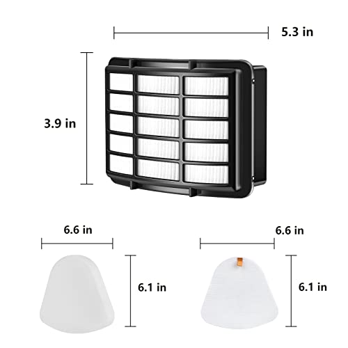 Navigator Lift Away Filter Replacement For Shark, Nv360 Filters For Shark Deluxe Upright Vacuum Zu503Amz, Nv350, Nv351, Nv352, Nv355, Nv356E, Nv357, Nv370, Uv440, Cu500, Parts # Xff350 & Xhf350 #TOP1