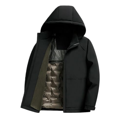 Chaqueta de plumón de hombre abrigo acolchado con capucha de invierno