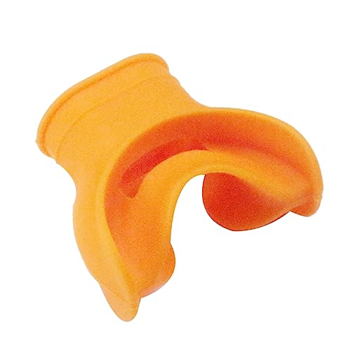 Histeaa Boquilla de silicona de segunda etapa, regulador de esnórquel, accesorios de respiración subacuática, color naranja