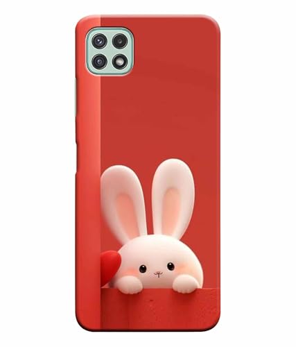 Image of Printed Hard Back Case Cover & Compatible for Samsung Galaxy A22 5G | Rabbit Painting Art (Multicolor) - D1202