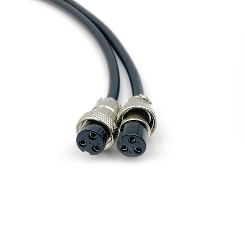 GX16 3 Pin Cable con Conector Hembra Doble 1 metro miniatura 3