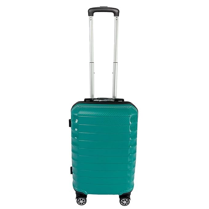 Homestic 24inch Strong & Lightweight Cabin Trolley Bags with 360 Degree Rotating Wheels | Expandable Carry-On Cabin Luggage Suitcase | Bags for Travelling | PP103024OGRN-Sea Green