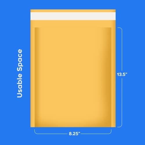 Theboxery Kraft Bubble Mailers #3 8.5X14.5'' 100 Mailers Included - Self Sealing #TOP5