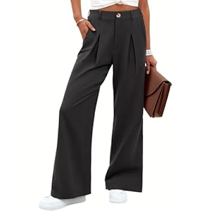 ANRABESS Women Wide Leg Dress Pants Lightweight High Waisted Business Casual Trousers Dressy Office Work Palazzo Pants Slacks