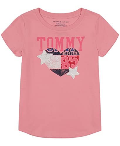 Image of Tommy Hilfiger Girls Sequin Flag Tee (Big Kids)