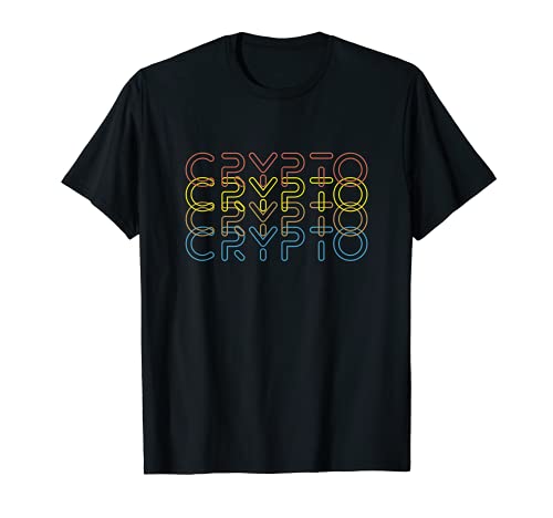 Vintage Crypto Bitcoin Blockchain Cool Retro T-Shirt