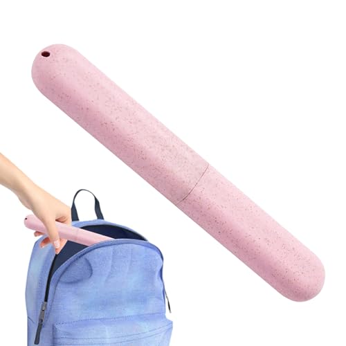 Funda portátil para cepillo de dientes, soporte sanitario a prueba de polvo, funda de viaje con agujeros de ventilación para almacenamiento de cepillos de dientes