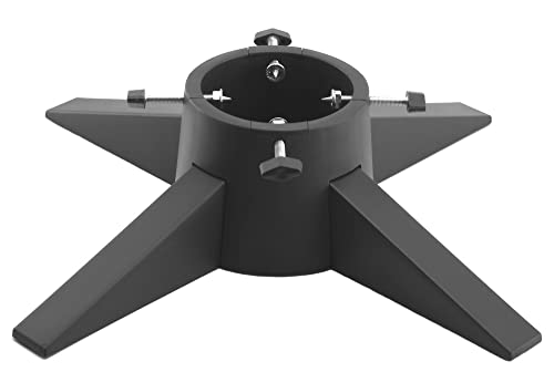 Supporto per albero di Natale con serbatoio, design moderno, base per albero di Natale con gambe rimovibili, supporto per albero di Natale per casa e ufficio, massimo 1,8 m, colore nero