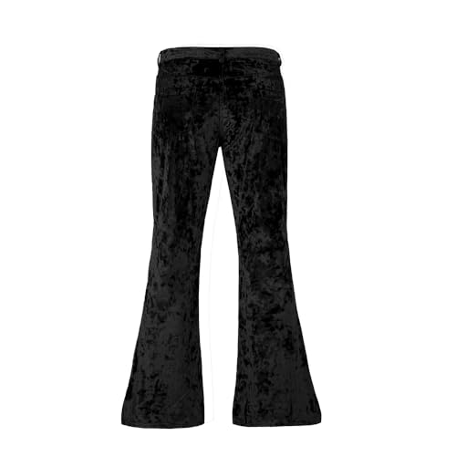 Men's 60s 70s Velvet Bell Bottom Pants Disco Denim Vintage Classic Comfort Flared Flares Retro Outfits2