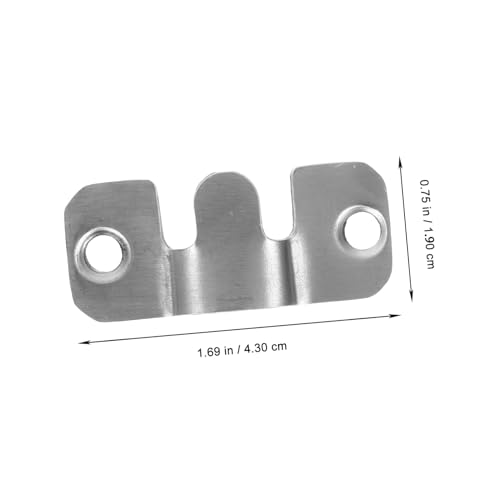 Image of Holibanna 12pcs Stainless Steel Photo Hangers for Wall Heavy Duty Buckle Hangers for Office and Home Decor