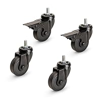 Rotelle Pivotanti Per Mobile Emuca - Ø50mm, Grigio, Con Freni, Filettatura M8x15 - Foto 9