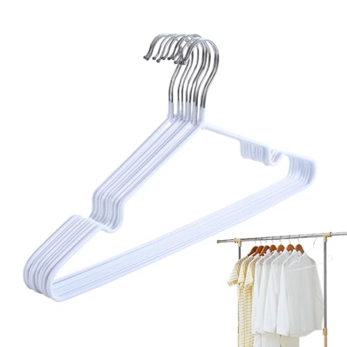 Keyubria 10X Schlanke Kleiderbügel mit Schulterrillen