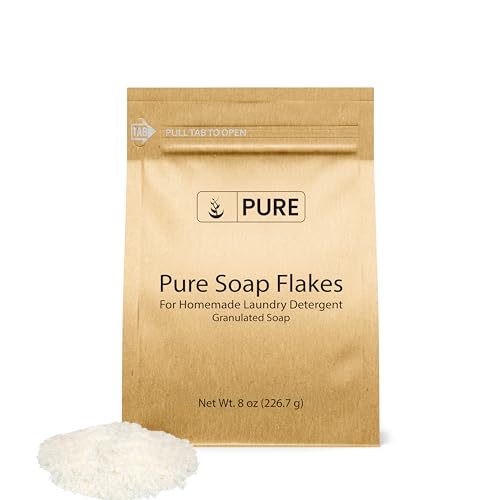 Pure Original Ingredients Soap Flakes (8 oz) Tallow Based, Homemade Laundry Detergent, Granulated Soap