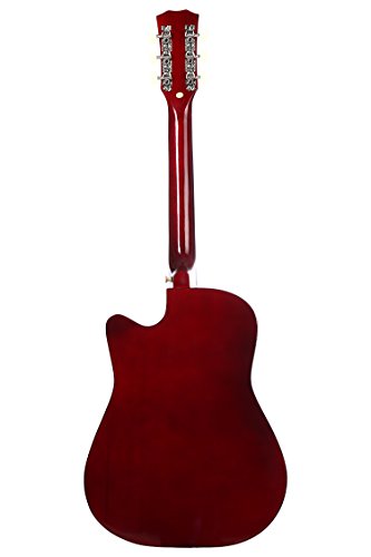 Image of Juarez Lindenwood Acoustic Guitar Kit, JRZ38C /3TS 38 Inches Cutaway, 38C With Bag, Strings, Picks And Strap, 3TS Sunburst