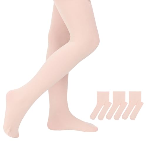 American Trends Girls Ballet Dance Tights for Toddler - Ultra Soft Footed Tights in Multiple Colors