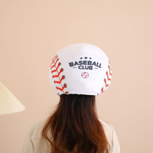 HIPIHOM Plush Sports Headgear Hat Halloween Hat Funny Novelty Toy Photo Props Warm Cosplay Costume Head Accessories for Party (Baseball)