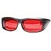 Blue Blocking - Over Reading Glasses - RED PRE-SLEEP - PaleoTech Dark Lens Blocks Blue & Green Light - Science Based (Dark Therapy) - Fall Asleep Faster & Optimize Your Hormones (Over Glasses)
