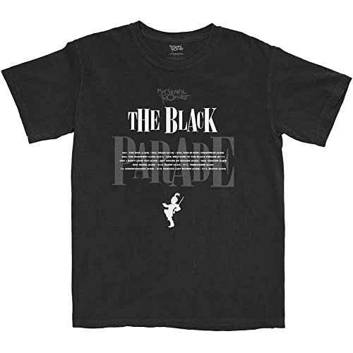 Image of My Chemical Romance T Shirt Black Parade Track List Official Mens Black M