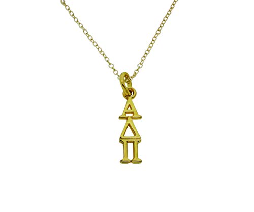 Alpha Delta Pi Greek Sorority Lavalier Drop Charm Pendant Sorority Jewelry Sorority Gift Gold Filled