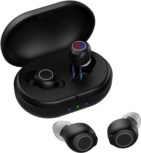 MUTOOG Invisible Hearing Aid with Noise Cancellation, Rechargeable Hearing Amplifier for Seniors, Black