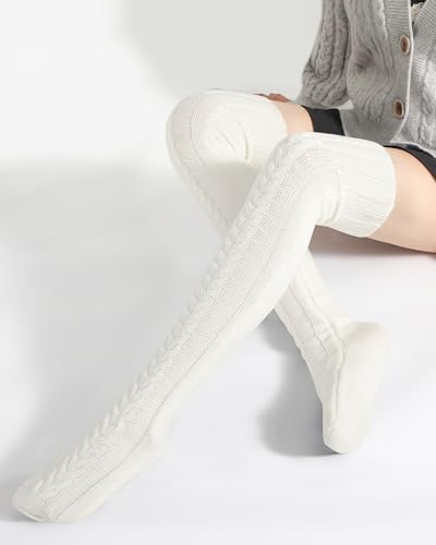Image of Thigh High Socks Over Knee High Socks for Women Tall Thigh High Stockings
