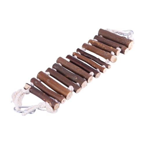 ifundom Wooden Bird Ladder for Parrots Flexible Bridge Swing Ladder for Parakeets and Pets Random Color and Chewing Activity Random Color