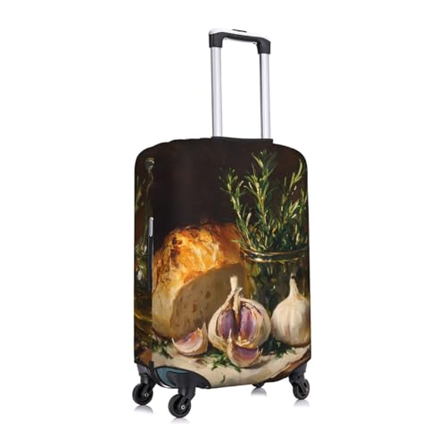 Bread And Oil Elastic Travel Luggage Cover, Washable Spandex Suitcase Protector, Anti-Scratch Fits 18-32 Inch3