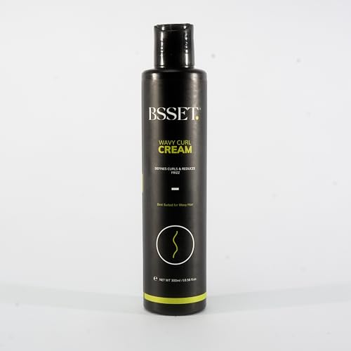 BSSET Wavy Curl Cream Defines Curls Reduces Frizz - For Type 2 Wavy Hair