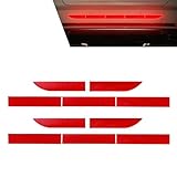 Qurbuns 2 PCS Car Trunk Reflective Stickers, Scratch-Resistant Night Visibility Reflective Strips, Waterproof Car Body Tail Warning Decal, Universal for Most Cars, Suvs and Pickups (Red)