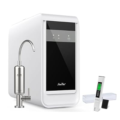 SimPure Q3-600A Reverse Osmosis System with Remineralization, 600 GPD Under Sink RO Water Filtration with ALK Faucet, TDS Meter Digital Tester, 8 Stage Tankless RO Water Filter