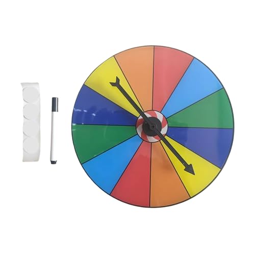 Bydezcon Tabletop Prize Turntable Fortunes Wheel Spinnings Game Draws Roulette Wheel Erasable Reusable Fortunes Wheel