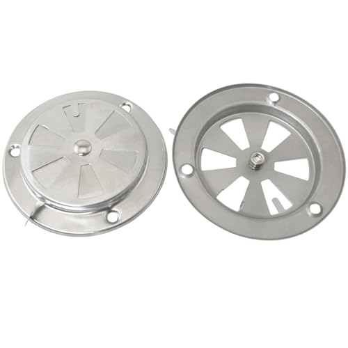 MEETOOT 2PCS 9.5x9.5x3cm Stainless Steel Barbecue Smoker Ventilation Grilles Kit Increased Airflow Suitable for Ovens Test Chambers High Temperature Chambers Cooking Appliances