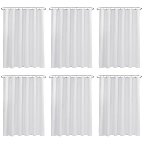 Nasitos Fabric Shower Curtain Liners with Magnets 2 Pack 70X72 Inch White