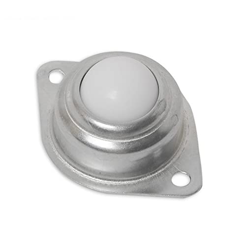 Roulettes à billes 2,5 cm et roues rondes en nylon PP blanc avec double roulement