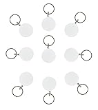 10 Pcs. White Blank POLYMER Round Dog Keychain Dog TAG Sublimation DYE Heat Transfer
