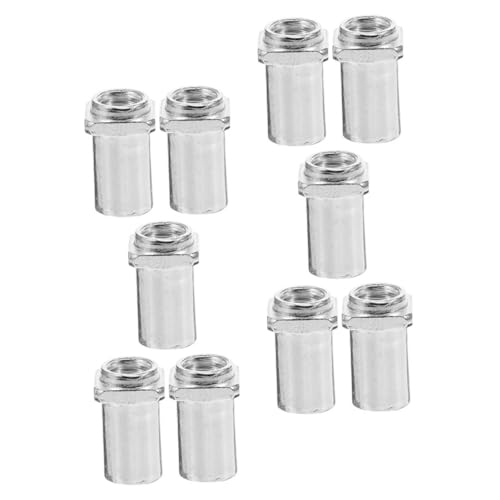 VICASKY 10pcs Iron Drum Swivel Nuts Drum Set Mounting Hardware for Replacement Drum Parts Silver Color High Durability