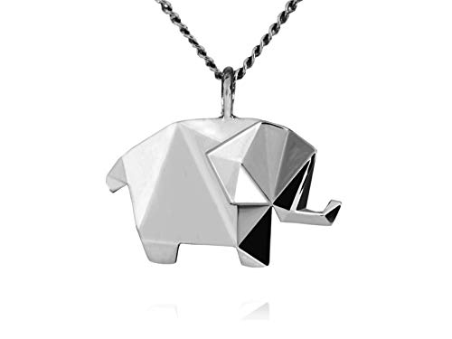 Sterling Silver Origami Elephant