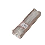 Boltze Stabkerze Twisto (6-tlg., weiß, 20 cm, aus Wachs, modernes Design, Stabkerze, Kerze, weiße Kerze, Deko) 2022303