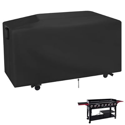 Grill Cover, 91 inch BBQ Gas Grill Cover for Outdoor Grill, Waterproof & Anti-UV Flat Top Griddle Cover for Royal Gourmet GB8003 8-Burner Propane Gas Grill-91" x 28" x 38"