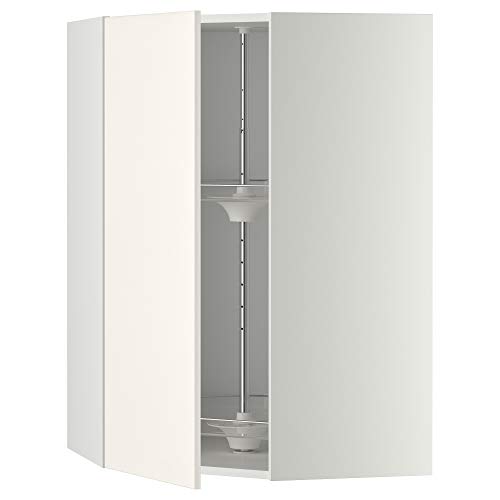 METOD armario esquinero de pared con carrusel 67,5x67,5x100 cm blanco/Veddinge blanco