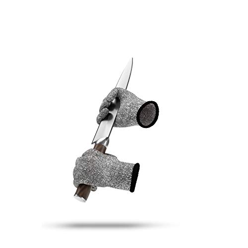 Preisvergleich Produktbild Ecotal Premium Schnittschutzhandschuhe, mit Level 5 Schnittschutz, schnittsichere Handschuhe für Erwachsene und Kinder, XS bis XL (XL)