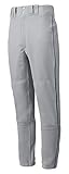 Mizuno Youth Premier Piped Baseball Pants, Grey-Navy, Youth X-Large