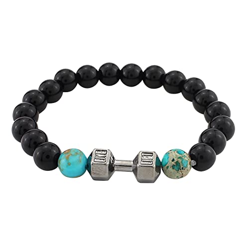 Rugged Watches Rock Beads - Mancuerna de metal con cuentas versátiles, 3 aretes de aro, talla única, Piedra emperador, No es una piedra preciosa