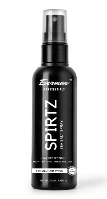 Evermen Sea Salt Spray Men | 200ml | Best Textured Hair Spray | Long-Lasting Hold & Volume | Alcohol-Free | Natural Sea Salt Formula for Strong, Voluminous Hair